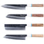 Meteorite IceRaven Japanese Knife Set | 2Pcs / 3Pcs / 4Pcs Black Forged Damascus Steel | Gyuto, Santoku, Nakiri, Kiritsuke | Olive Wood Handle