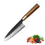 Kajiya Asakusa 7'' Deba - Professional Japanese Kitchen Knife for Fish Deboning & Meat Processing with 3-Layer VG10 Steel Blade & Natural Wooden Handle (Olive)