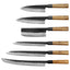 Kajiya Keikoku Japanese Knife Set – 2PCS / 3PCS / 6PCS Options | 67-Layer Damascus Steel | Nakiri, DeBa, Gyuto, Yanagiba, Senmaru | Natural Wood Handle