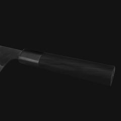 Kajiya Keikoku 7'' Nakiri - Japanese Kitchen Knife for Vegetable Chopping & Precision Slicing with 3-Layer VG10 Steel Blade & Natural Wooden Handle (Ebony)