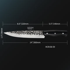 Meteorite Reindeer 9'' Utility Knife - Ultimate Camp Kitchen Tool for Outdoor Cooking & Wild Prep|3.3mm High-Carbon Steel & Non-Slip Grip Handle
