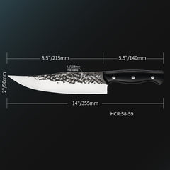 Meteorite Reindeer 9'' Carving Knife - Outdoor Camp Knife for Roast Carving & Picnic Meals|High-Carbon Stainless Steel Blade & Non-Slip Grip Handle