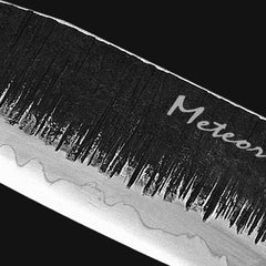 Meteorite Kodiak 10'' Utility Knife - Heavy-Duty Full-Tang Camp Kitchen Knife for Outdoor Cooking & Wood Processing|T10 Forged Steel & Natural Wooden Handle (Ebony)