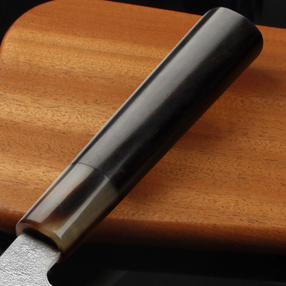 Kajiya Kumano 8'' Kiritsuke - Fashion-Forward Japanese Kitchen Knife for Precision Slicing & Multi-Purpose Cooking with 3-Layer VG10 Steel Blade & OX Horn and Wood Handle