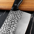 Meteorite Reindeer 7'' Cleaver - Heavy-Duty Camp Knife for Whole Chicken Butchering & Wood Splitting｜4.5mm High-Carbon Stainless Steel Blade & Storm-Grip Handle