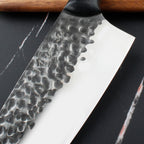 Meteorite Reindeer 9'' Chef Knife - Heavy-Duty Camp Kitchen Knife for Outdoor Cooking & Wild Game Prep｜3.3mm High-Carbon Steel Blade & Non-Slip Grip Handle