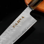 Kajiya Kumano 8'' Gyuto - Fashion-Forward Japanese Chef Knife for Precision Cooking & Kitchen Mastery with 3-Layer VG10 Steel Blade & OX Horn and Wood Handle