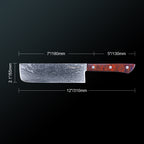 Meteorite PaintedBunting 7" Nakiri Knife - Japanese Vegetable Chef Blade for Perfect Chopping & Slicing, 67-Layer Damascus Steel with Lightweight Acrylic Handle