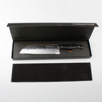 Meteorite Reindeer 8'' Santoku Knife - Outdoor Camp Kitchen Knife for Picnic Food Prep & Bushcraft｜Japanese-Style High-Carbon Stainless Steel  & Grip-Tech G10 Handle