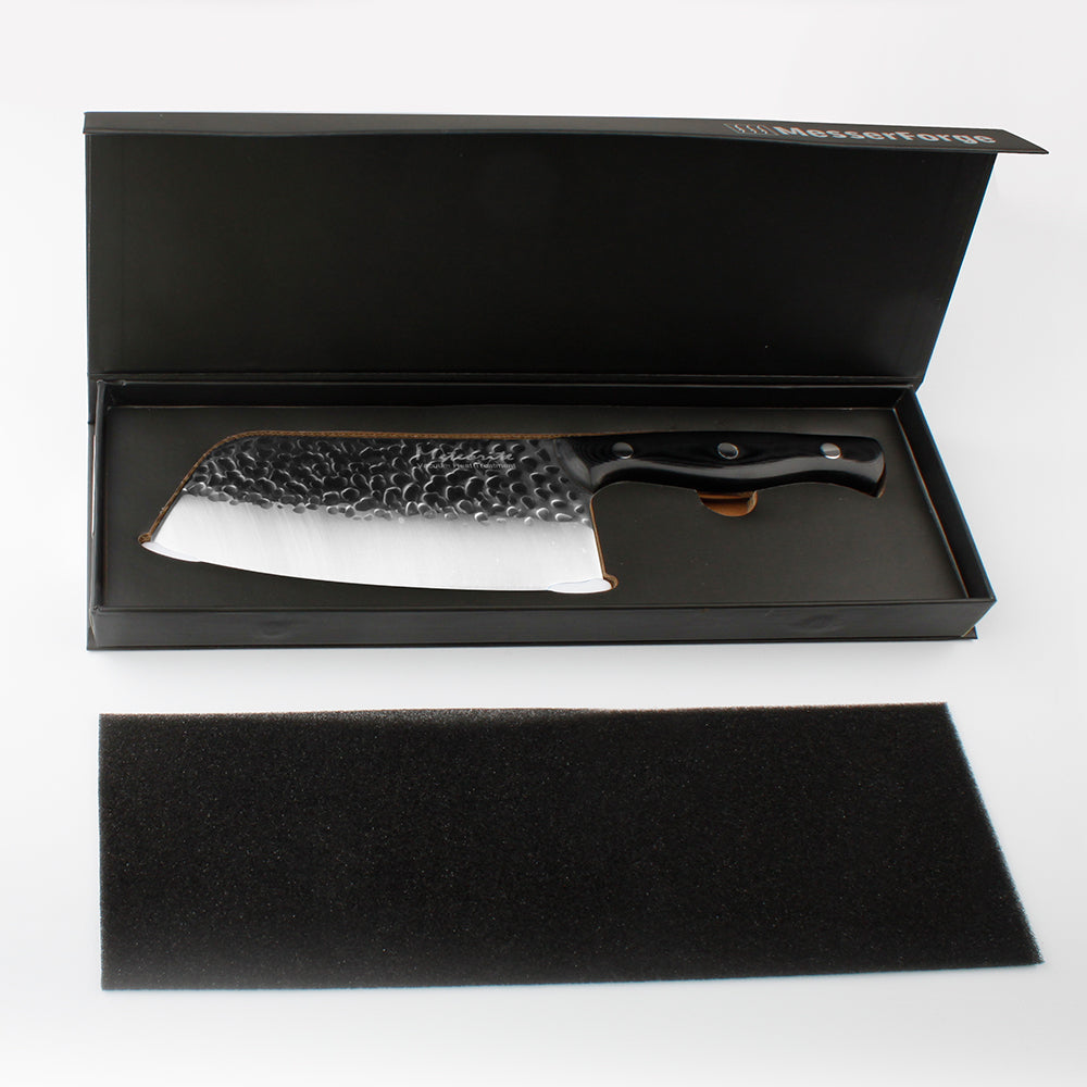 Meteorite Reindeer 7'' Cleaver - Heavy-Duty Camp Knife for Whole Chicken Butchering & Wood Splitting｜4.5mm High-Carbon Stainless Steel Blade & Storm-Grip Handle