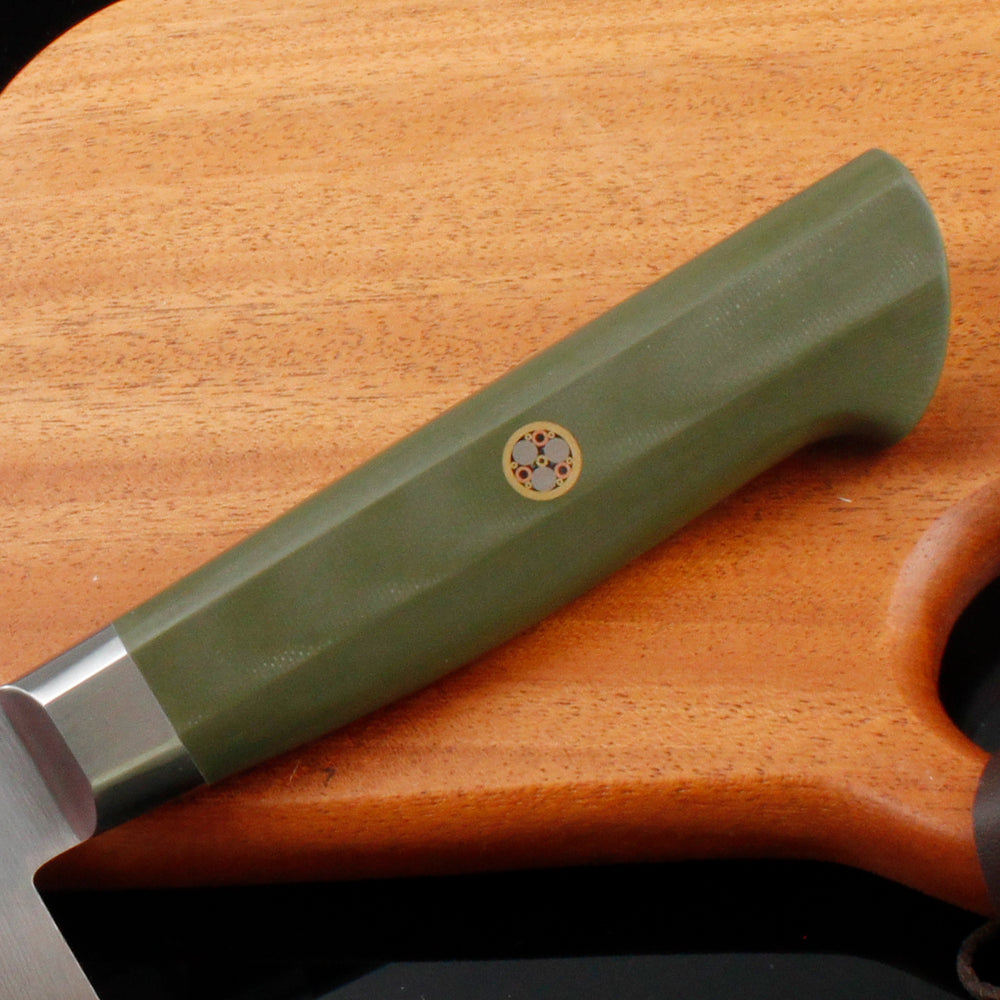 Chef Knife, For Home Daily Cooking, AUS-10/2Cr13 Hybrid Blade, G10 Handle with Steel Bolster – Abeillia Saturn 8 Inch