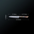 Meteorite PaintedBunting 5" Utility Knife - Compact Kitchen Blade for Precision Peeling & Detail Work, 67-Layer Damascus Steel with Trendy Acrylic Handle