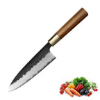 Kajiya Asakusa 7'' Deba - Professional Japanese Kitchen Knife for Fish Deboning & Meat Processing with 3-Layer VG10 Steel Blade & Natural Wooden Handle (Olive/Ebony options)
