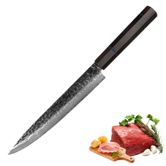 Kajiya Unnan 10" Yanagiba - Japanese Professional Sashimi & Fish Slicing with Damascus Steel Blade & Ebony Wood Handle