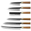 Kajiya Asakusa Japanese Knife Set – 2PCS / 3PCS / 6PCS Options | 3-Layer VG10 Core Steel | Nakiri, DeBa, Gyuto, Yanagiba, Senmaru | Natural Wood Handle