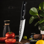 Meteorite Reindeer 7'' Utility Knife - Outdoor Camp Chef's Knife for Picnic Prep & Camp Cooking｜Japanese-Style High-Carbon Steel Blade & Weather-Grip Handle