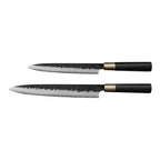 Kajiya Asakusa Japanese Knife Set – 2PCS / 3PCS / 6PCS Options | 3-Layer VG10 Core Steel | Nakiri, DeBa, Gyuto, Yanagiba, Senmaru | Natural Wood Handle
