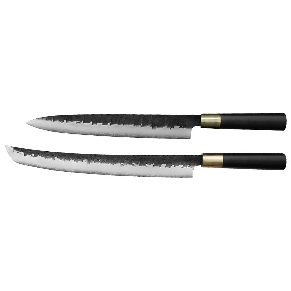 Kajiya Asakusa Japanese Knife Set – 2PCS / 3PCS / 6PCS Options | 3-Layer VG10 Core Steel | Nakiri, DeBa, Gyuto, Yanagiba, Senmaru | Natural Wood Handle