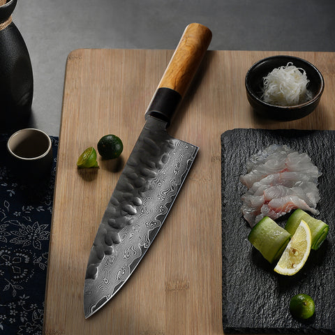 Kajiya Keikoku Olive wood 7 inch japanese kitchen Professional Deba  Knives