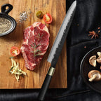 Kajiya Asakusa 11'' YanagiBa - Professional Japanese Kitchen Knife for Sushi & Fish Slicing with 3-Layer VG10 Steel Blade & Natural Wooden Handle (Olive/Ebony options)