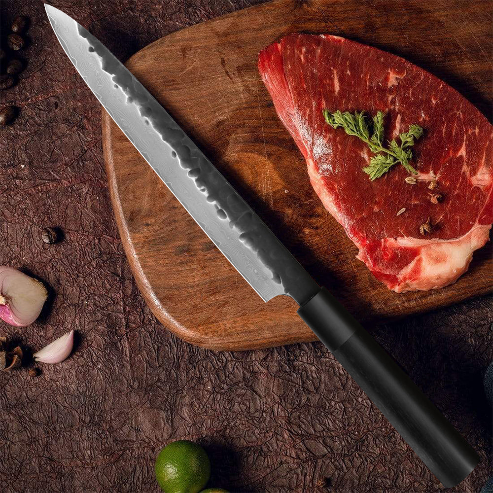 Kajiya Keikoku 9'' ‌YanagiBa - Ultra-Light Japanese Sashimi Knife for Precision Fish Slicing with 67-Layer Damascus Steel & Natural Wooden Handle (Ebony)