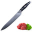 Abellia Libra Professional 9inch Carving Knife Damascus Steel VG10 Meat Slicing Knives with Black G10 Handle
