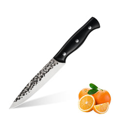 Meteorite Reindeer 7'' Utility Knife - Outdoor Camp Chef's Knife for Picnic Prep & Camp Cooking｜Japanese-Style High-Carbon Steel Blade & Weather-Grip Handle