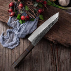 Kajiya Unnan 7" Kiritsuke - Professional Multi-Purpose Slicing & Chopping with Damascus Steel Blade &  Ebony Wood Handle