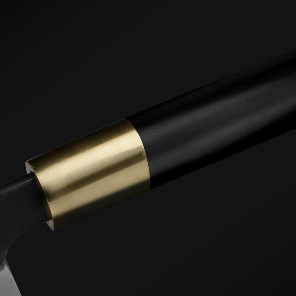 Kajiya Asakusa 7'' Nakiri - Japanese Kitchen Knife for Vegetable Chopping & Precision Slicing with 3-Layer VG10 Steel Blade & Natural Wooden Handle (Olive/Ebony options)