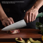 Chef Knife, For Home Daily Cooking, AUS-10/2Cr13 Hybrid Blade, G10 Handle with Steel Bolster – Abeillia Saturn 8 Inch