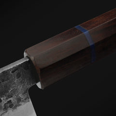 Kajiya Unnan 7" Nakiri -  Japanese  Professional Precision Slicing For Vegetables with Damascus Steel Blade & Ebony Wood Handle