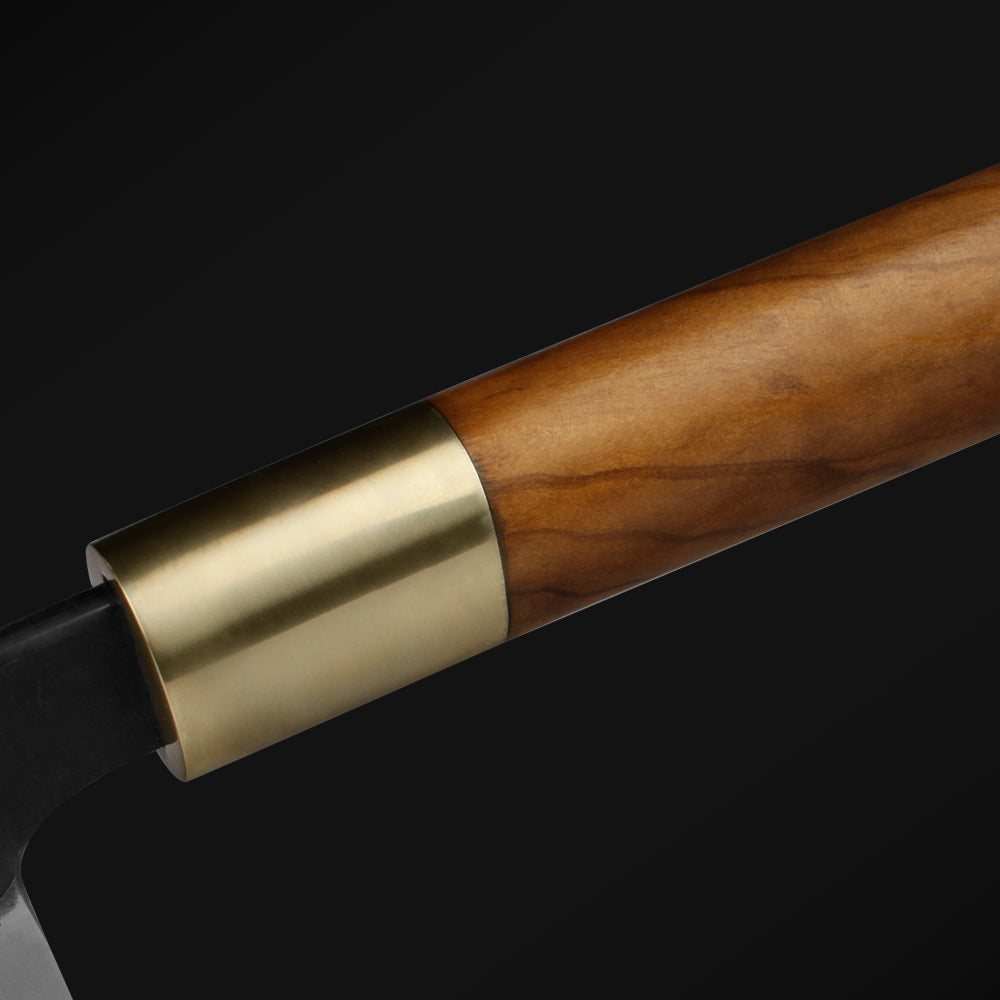 Kajiya Asakusa 13'' Senmaru - Professional Japanese Kitchen Knife for Fish Butchering & Sashimi with 3-Layer VG10 Steel Blade & Natural Wooden Handle (Olive/Ebony options)