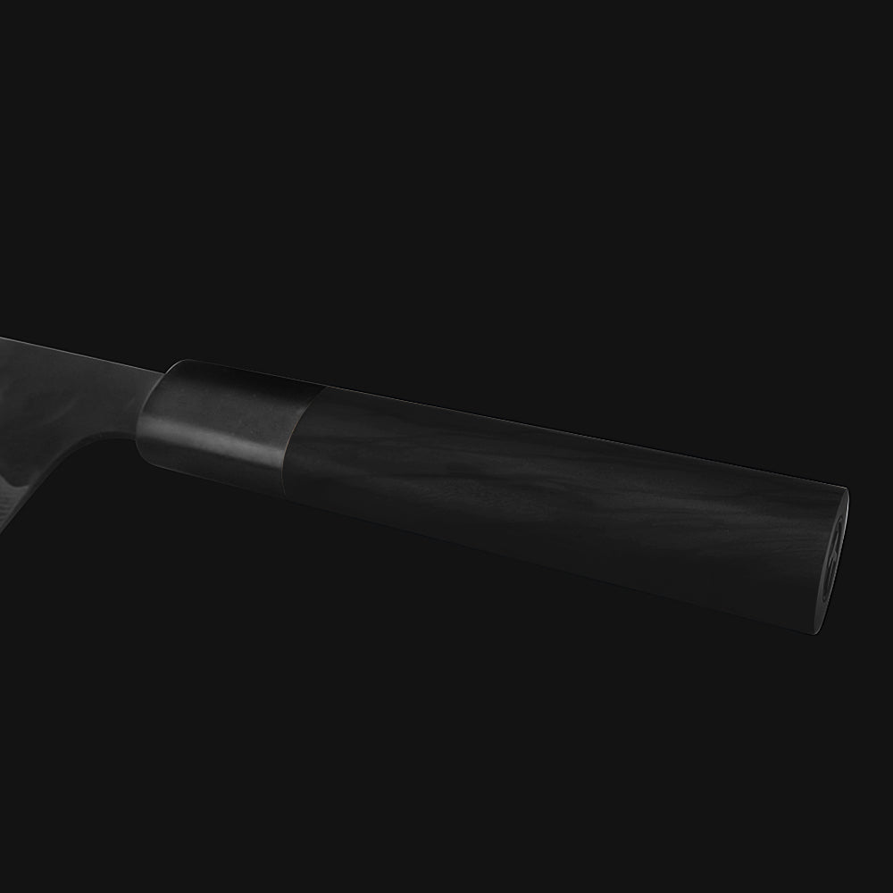 Kajiya Keikoku 7'' Nakiri - Japanese Kitchen Knife for Vegetable Chopping & Precision Slicing with 3-Layer VG10 Steel Blade & Natural Wooden Handle (Olive/Ebony options)