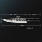 Meteorite Reindeer 9'' Utility Knife - Ultimate Camp Kitchen Tool for Outdoor Cooking & Wild Prep｜3.3mm High-Carbon Steel & Non-Slip Grip Handle