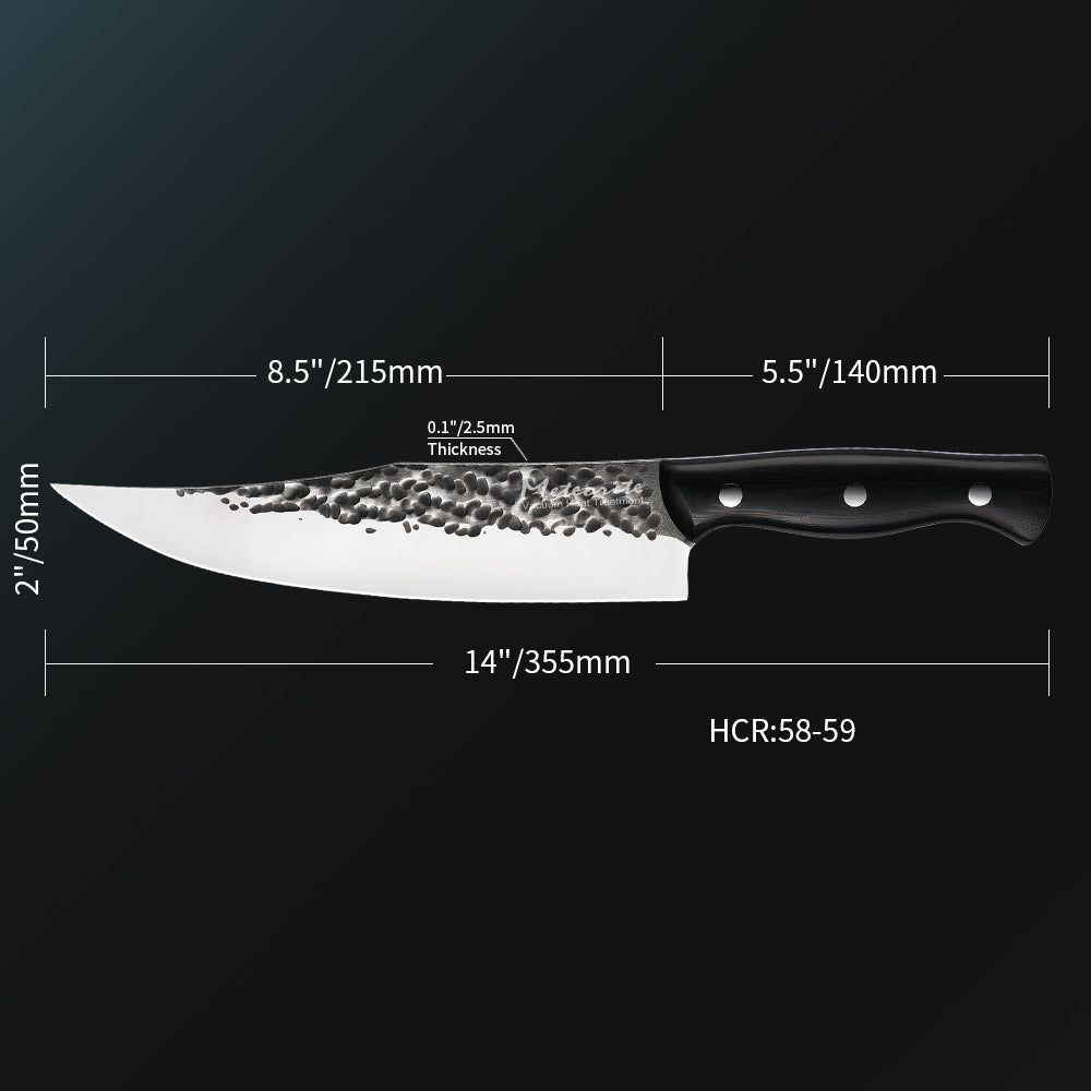 Meteorite Reindeer 9'' Carving Knife - Outdoor Camp Knife for Roast Carving & Picnic Meals｜High-Carbon Stainless Steel Blade & Non-Slip Grip Handle