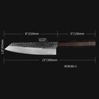 Kajiya Unnan 10" Kiritsuke - Japanese  Professional Multi-Purpose Slicing & Chopping with Damascus Steel Blade &  Ebony Wood Handle
