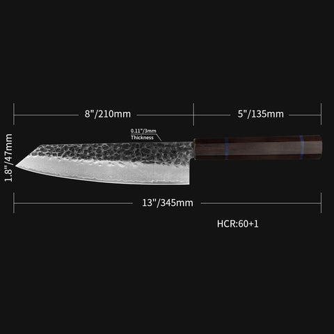 Kajiya professional japanese chefs knife  damascus Steel Kitchen 10 Inch Guide Knife
