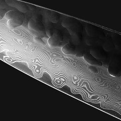 Kajiya Keikoku 7'' Deba - Professional Japanese Kitchen Knife for Fish Deboning & Heavy-Duty Butchering with 67-Layer Damascus VG10 Steel blade & Natural Wooden Handle (Olive)