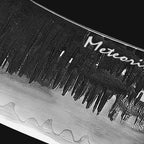 Meteorite Kodiak 7'' Cleaver - Heavy-Duty Full-Tang Outdoor Knife for Camp Cooking & Wood Chopping｜T10 Forged Steel & Natural Wooden Handle (Ebony)