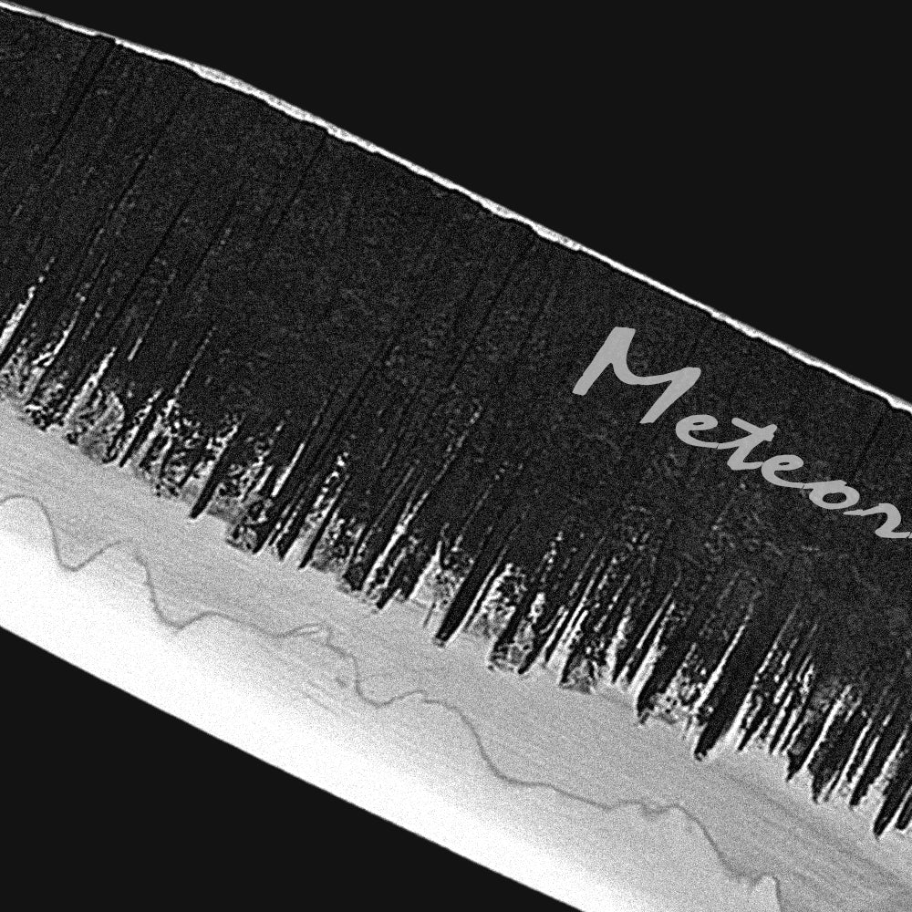 Meteorite Kodiak 10'' Utility Knife - Heavy-Duty Full-Tang Camp Kitchen Knife for Outdoor Cooking & Wood Processing｜T10 Forged Steel & Natural Wooden Handle (Ebony)