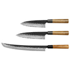 Kajiya Keikoku Japanese Knife Set – 2PCS / 3PCS / 6PCS Options | 67-Layer Damascus Steel | Nakiri, DeBa, Gyuto, Yanagiba, Senmaru | Natural Wood Handle
