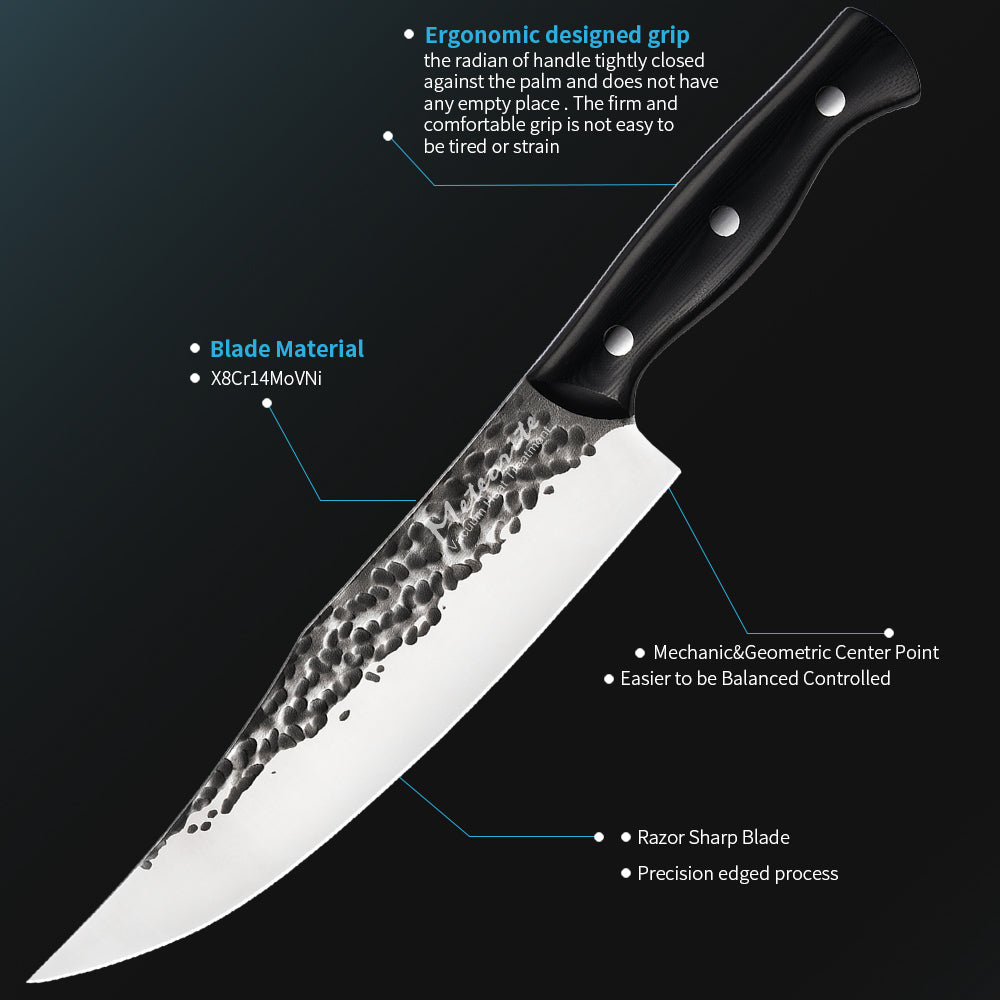 Meteorite Reindeer 9'' Carving Knife - Outdoor Camp Knife for Roast Carving & Picnic Meals｜High-Carbon Stainless Steel Blade & Non-Slip Grip Handle