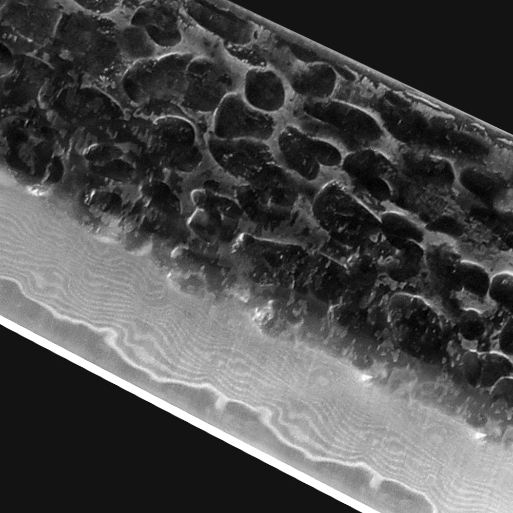 Kajiya Unnan 7" Nakiri -  Japanese  Professional Precision Slicing For Vegetables with Damascus Steel Blade & Ebony Wood Handle