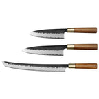 Kajiya Asakusa Japanese Knife Set – 2PCS / 3PCS / 6PCS Options | 3-Layer VG10 Core Steel | Nakiri, DeBa, Gyuto, Yanagiba, Senmaru | Natural Wood Handle