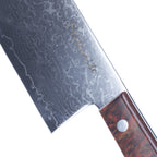 Meteorite PaintedBunting 7" Nakiri Knife - Japanese Vegetable Chef Blade for Perfect Chopping & Slicing, 67-Layer Damascus Steel with Lightweight Acrylic Handle