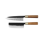 Kajiya Asakusa Japanese Knife Set – 2PCS / 3PCS / 6PCS Options | 3-Layer VG10 Core Steel | Nakiri, DeBa, Gyuto, Yanagiba, Senmaru | Natural Wood Handle