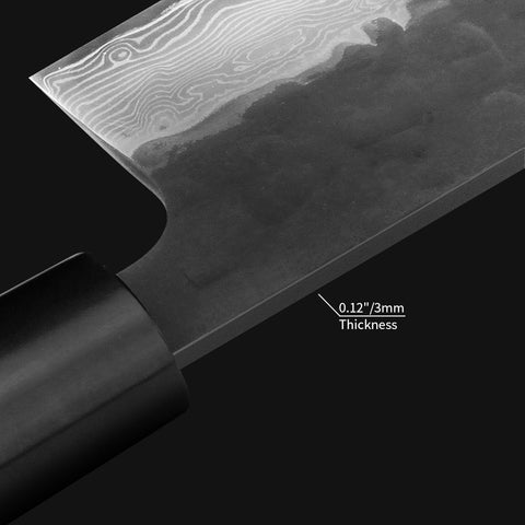 Kajiya Keikoku-Ebony wood 13 inch japanese kitchen knives VG10 stainless steel  double steel head Sakimaru/ Takohiki knives