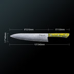 Meteorite PaintedBunting 8.3'' Gyuto - Professional Kitchen Blade for Precision Slicing & Dicing, 67-Layer Damascus Steel with Acrylic Handle