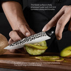 Meteorite Reindeer 7'' Utility Knife - Outdoor Camp Chef's Knife for Picnic Prep & Camp Cooking｜Japanese-Style High-Carbon Steel Blade & Weather-Grip Handle