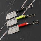 Co-Star 2.6'' Mini Butchers - Fashion Damascus Keychain Knife for Everyday Carry & Fruit Cutting｜Textured G10 Handle & Ultra-Light (17g)